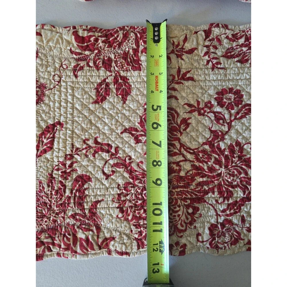 Set Of 4 Home Made Placemats Reversible French Country Floral Botanical Toilel